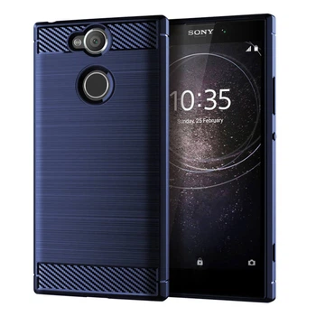 Чохол Lenuo Carbon Fiber для Sony Xperia XA2 Ultra H4213 Navy Blue