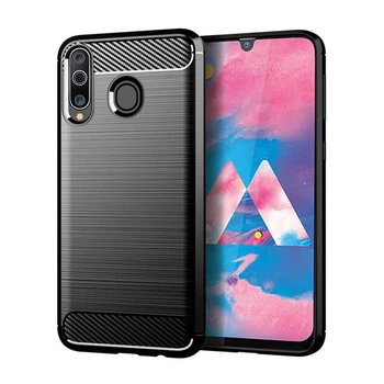 Чохол Lenuo Carbon Fiber для Samsung Galaxy M30 M305F Black