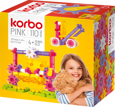 Zestaw do kreatywnego konstruowania Korbo Pink 110 elementów (5906395455362)