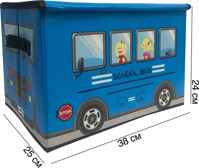 Ящик для хранения игрушек и вещей Bpafree Автобус Голубой (2000992401234)