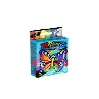 Детский мел для рисования на асфальте тонкий MEL-02-03U, 12 шт Danko Toys MEL-02-03U