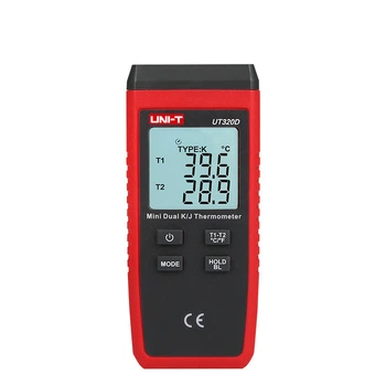 Двухканальный термометр UT320D (-50 ...+1300 °C) для термопар K/J типов UNI-T (mdr_2533)