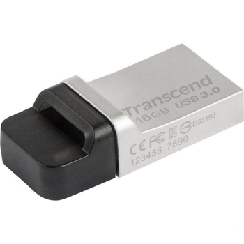 USB флеш накопитель Transcend 16GB JetFlash OTG 880 Metal Silver USB 3.0 (TS16GJF880S)