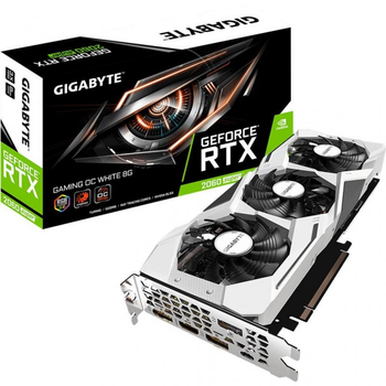 Відеокарта GIGABYTE GeForce RTX2060 SUPER 8192Mb GAMING OC WHITE (GV-N206SGAMINGOC WHITE-8GD)