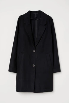 Тренч H&M Divided чорний VUKGQ872 XS