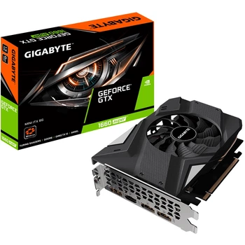 Видеокарта GF GTX 1660 Super 6GB GDDR6 Mini ITX Gigabyte (GV-N166SIX-6GD)