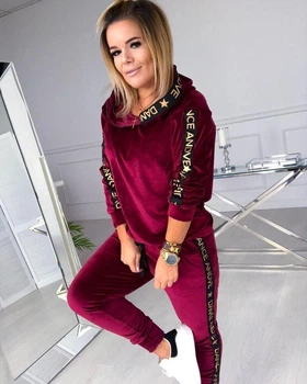 Fashions • Оксамитовий спортивний костюм Dance Fashions 48-50 бордовий (629/630-аф)