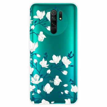 Силіконовий (TPU) чохол Deexe Pretty Glossy для Xiaomi Redmi 9 - White Flower