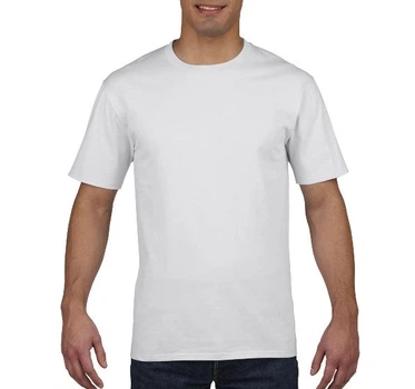 Футболка базовая хлопковая мужская белая Gildan Premium Cotton 4100-000C Размер 3XL
