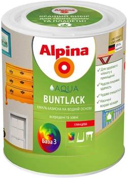 Эмаль Alpina Aqua Buntlack Gl B3 Глянцевая 0.71 л Прозрачная (910885)