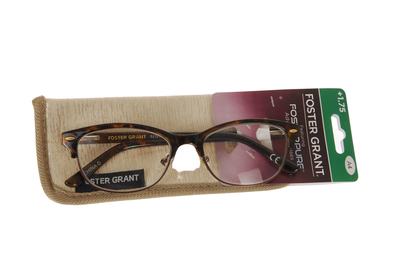 Очки для чтения +1.75 с овальной оправой Foster Grant Коричневый US1-330015