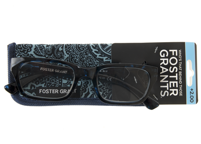 Очки для чтения +2,00 с прямоугольной оправой Foster Grant темно синий US1-330066