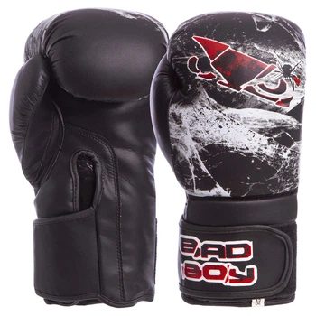 Перчатки для бокса и единоборств Bad Boy 6602 Black-White 12 унций