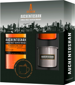 Виски Auchentoshan American Oak 8 лет выдержки 0.7 л 40% + 2 стакана (5010496005316)