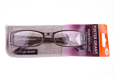 Очки для чтения +2,50 с овальной оправой Foster Grant темно серый-металлик US1-100107