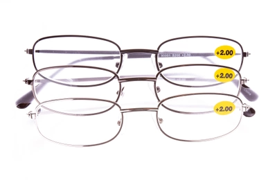 Набір окулярів для читання +2,00 3 шт. Icon Eyewear чорний-металік US1-330153