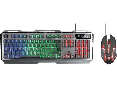 Комплект Trust GXT 845 Tural Gaming, Black, USB, (клавиатрура + мышь) подсветка (23411)