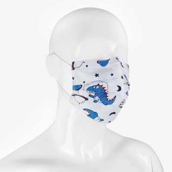 Багаторазова Захисна маска для обличчя NDS Дракончик на білому тлі
