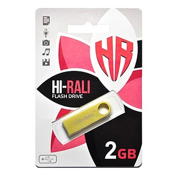 Флеш-накопичувач USB 2GB Hi-Rali Shuttle Series Gold (HI-2GBSHGD)