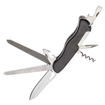Нож складной, мультитул Partner (110мм, 12 функций), черный HH062014110B