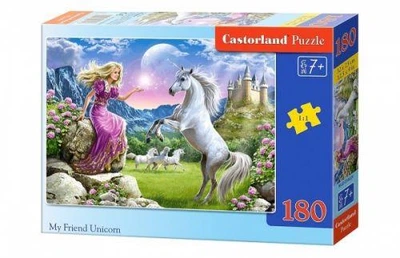 Пазлы Castorland "Мой друг единорог " 180 элементов 32 х 32 см B-018024