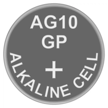 Батарейка годинна лужна, Alkaline G10 (V10GA, D189A, GP189, LR54) GP 1.5V