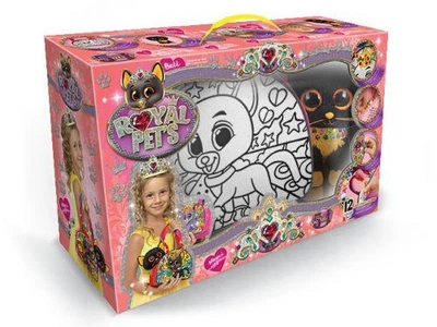 Сумочка-раскраска Danko Toys ROYAL PETS с мягкой игрушкой Котик укр RP-01-01U
