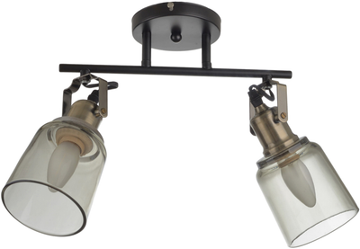 Светильник спотовый Brille LK-687C/2 E27 AB/BK (24-423)