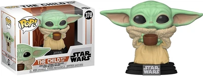 Фигурка Funko Pop Фанко Поп Мандалорец The Child with Cup Малыш Йода с чашкой 10 см (69DF1AB0C0B3)