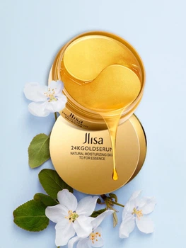 Гидрогелевые патчи под глаза омолаживающие лифтинг JLISA 24KGOLD SERUM с золотом коллагеном и гиалуроновой кислотой 60 шт