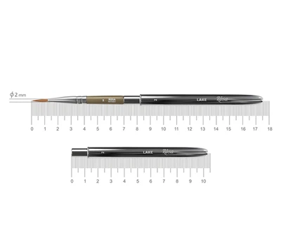 Кисть микс соболь синтетика круглая Rosa Travel Brush Lake 178 № 2 короткая ручка (19817802)