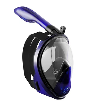 Полнолицевая маска для плавания Aolais royal blue синяя размер S/M