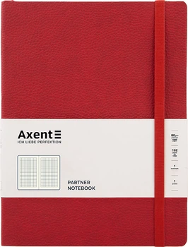 Записная книга Axent Partner Soft L 190х250 мм в гибкой обложке 96 листов в клетку Красная (8615-06-a)