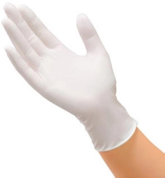 Перчатки медицинские Medical Professional латексные смотровые опудренные размер L 50 пар Белые (52-062)