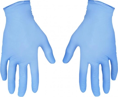 Одноразові рукавички Nitromax нітрилові без пудри 10 шт Блакитні, розмір L