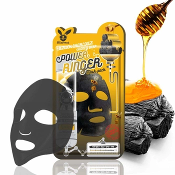Очищающая питательная маска с древесным углем и медом Elizavecca Black Charcoal Honey Deep Power Ringer Mask Pack, 23 мл
