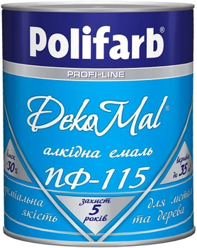 Эмаль Polifarb ПФ-115 DekoMal 0.9 кг Желто-коричневая (PB-112331)