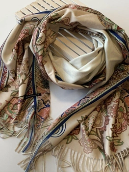 Кашеміровий шарф Cashmere 70 см Х 200 см бежевий 424113