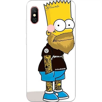 Чехол силиконовый SMTT с картинкой для Xiaomi Redmi Note 6 Pro Симпсон