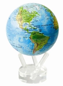 Гиро-Глобус Solar Globe USA самовращающийся Физическая Карта