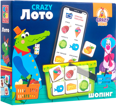 Гра настільна Vladi Toys Crazy Лото (укр.) (VT8055-09) (4820195057315)