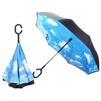 Парасолька навпаки, розкладна з хмарами M+ Umbrella Sky U2