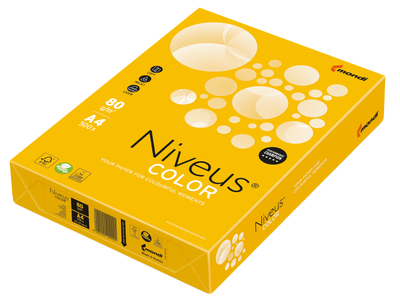 Бумага офисная Niveus A4 80 г/м2 интенсив 500 листов Солнечно-желтая (9003974460635)