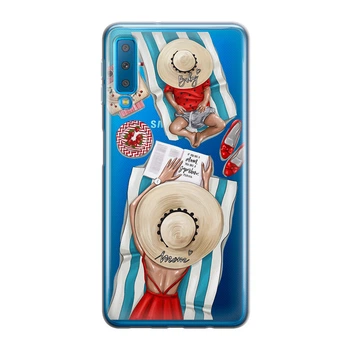 Тонкий cиликоновый чехол Unique Covers на Samsung Galaxy A7 2018 когда ты мама (1963 Galaxy A750)