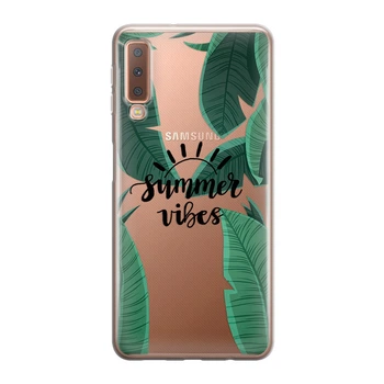 Тонкий cиликоновый чехол Unique Covers на Samsung Galaxy A7 2018 летние флюиды (2053 Galaxy A750)