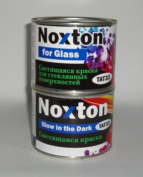 Фарба, що світиться в темряві NOXTON FOR GLASS для скляних поверхонь Світло-Фіолетова з оранжево-рожевим свіченням 0,5 л
