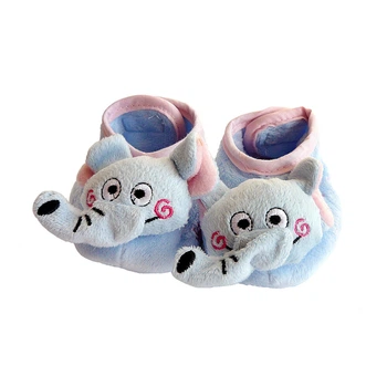 Пинетки "Слоник" Baby Socks 9,5 см (длина подошвы) Голубые 5158