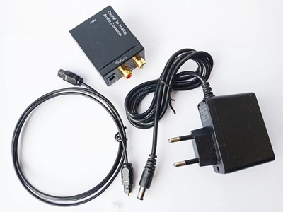 Аудио конвертер декодер цифрового звука переходник адаптер spdif toslink optical coaxial в аналоговый 2.0 RCA analog AUX ЦАП ( AY18 EU Plug )