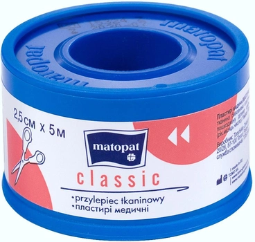 Пластир медичний Matopat Classic 2.5 см x 5 м (5900516897291)
