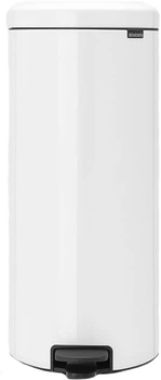 Відро для сміття Brabantia Pedal Bin Newicon 30 л Біле з чорним (111785)